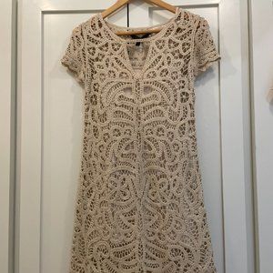 BCBG MaxAzria Early 2000's creme knit dress size S